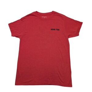Hang Ten Men's Red Crew Neck T-Shirt California Company Graphic Surf Tee Medium